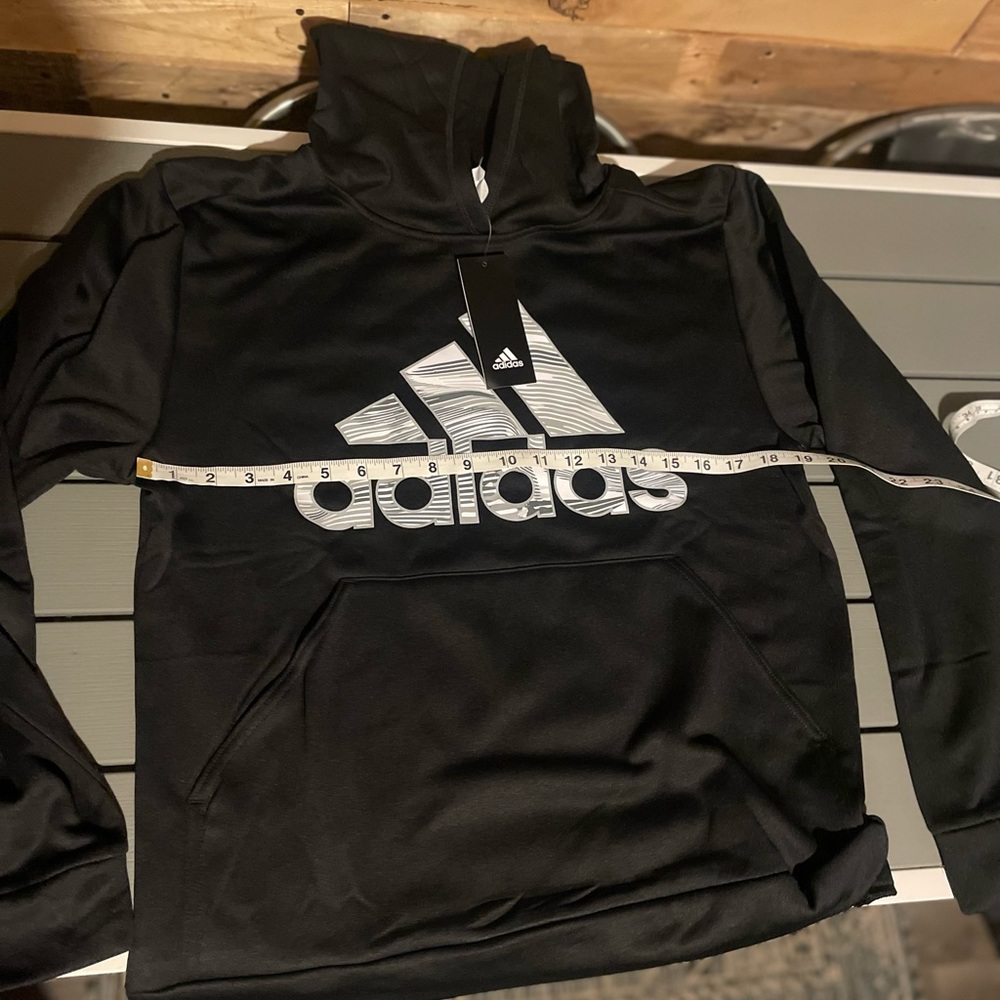 Boys XL Adidas black hoodie, NWT